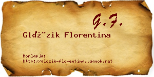 Glózik Florentina névjegykártya
